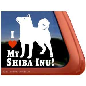  I Love My Shiba Inu ~ High Quality Vinyl Dog Window Decal 