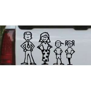 Black 14in X 23.0in    Stick Family Stick Family Car Window Wall 