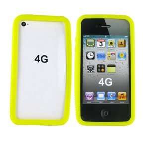    SILICON FRAME IPHONE 4 YELLOW 8021 Cell Phones & Accessories