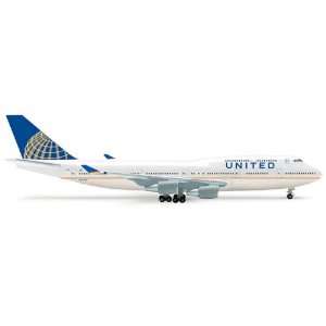  Herpa United 747 400 1/500 Post Continental Merger Livery 
