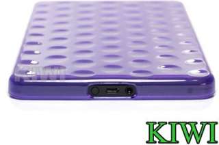   Protector + Purple TPU Bubble Style Soft Case Cover For Kindle Fire