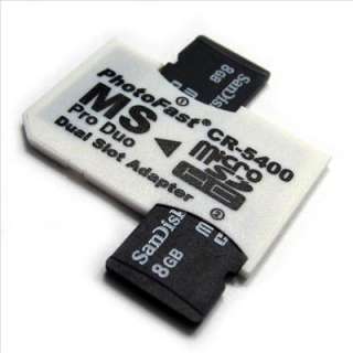 PhotoFast CR 5400 Micro SD(HC) to MS Pro Duo Adapter with 2x 8GB 