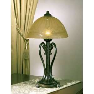  Dale Tiffany Coretta Table Lamp with Honey Coffee Finish 