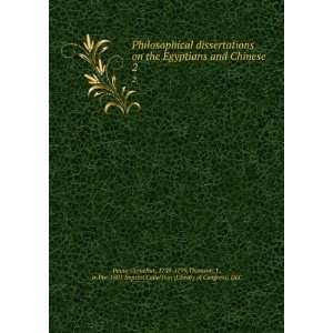 Philosophical dissertations on the Egyptians and Chinese. Cornelius 