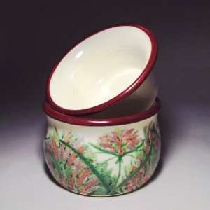    Red Thistle Ceramic Cool Dip by Moonfire Pottery