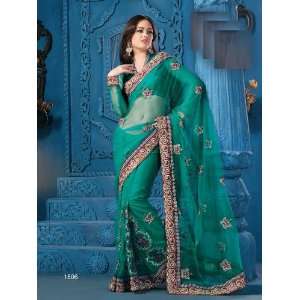   Net Fabric Saree with Embroidery & Sequins Work  1506 