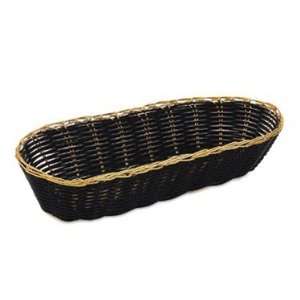  Cracker Basket, Oblong, 9 X 3 1/2 X 2, Black Vinyl W 