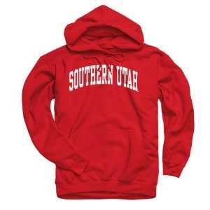   Southern Utah Thunderbirds Red Arch Hooded Sweatshirt Sports