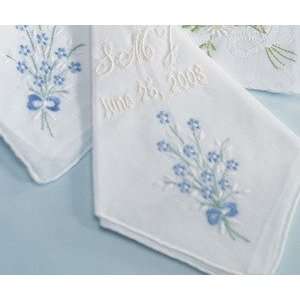  Tied Bouquet of Something Blue Handkerchief (Set of 1 