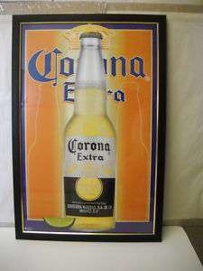 Framed and Under Glass Corona Extra w/ Lime Beer print  
