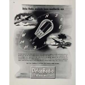  1944 Ad WWII Delco Radio Electronics General Motors WW2 