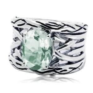 Effy Jewelers Balissima Green Amethyst Ring in Sterling Silver, 4.09 
