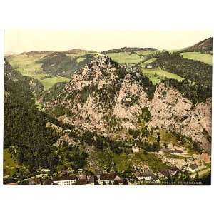 Photochrom Reprint of Semmering Railway, ruins of Klamm Castle, Styria 