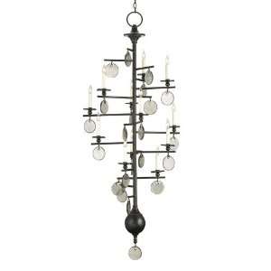 Currey & Company 9125 Sethos 12 Light Chandeliers in Old Iron Recycled 