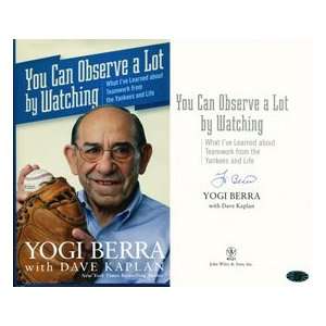  Yogi Berra Autographed You Can Observe a Lot by Watching Book 