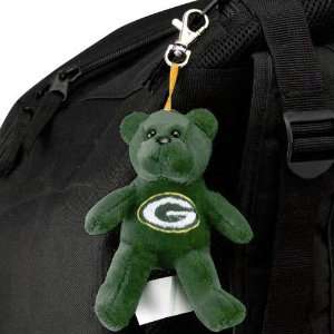 Green Bay Packers Green Plush Bear Keychain  Sports 