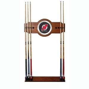  NHL New Jersey Devils 2 piece Wood and Mirror Wall Cue 