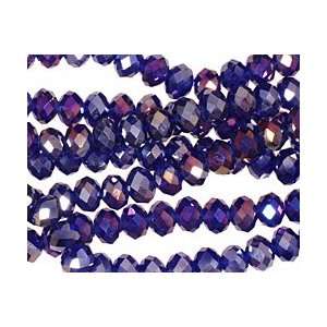 Cobalt AB Crystal Faceted Rondelle 6mm Beads Arts, Crafts 