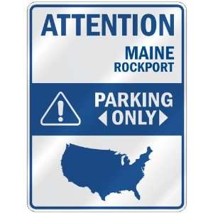   ROCKPORT PARKING ONLY  PARKING SIGN USA CITY MAINE