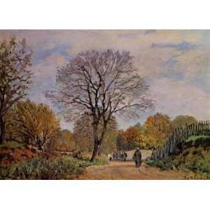  Oil Painting A Road in Seine et Marne Alfred Sisley Hand 