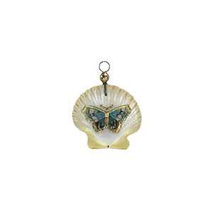  Light Scallop Shell Butterfly Ornament