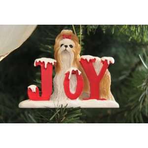 Shih Tzu Tan Dog Holiday Joy Ornament