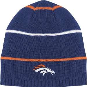  Denver Broncos Striped Cuffless Knit Hat Sports 