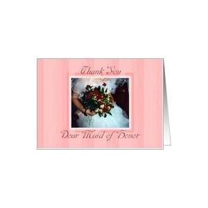 Thank You   Maid Of Honor, Bride & Flowers Card Health 