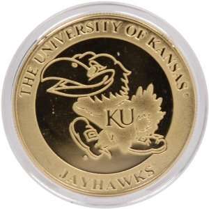  NCAA Kansas Jayhawks 24KT Gold Coin