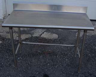 Stainless Steel Table 24 X 48 X 39 High Including 5 1/2 Backsplash 