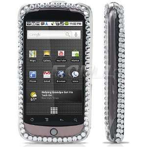  Ecell   CLEAR FLORAL 3D CRYSTAL BLING CASE FOR HTC NEXUS 