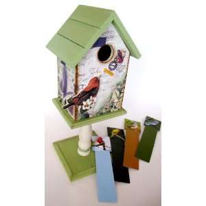  Tabletop Or Railing Birdhouse With 4 Raised Images Birds 