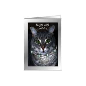  28th Happy Birthday ~ Spaz the Cat Card Toys & Games