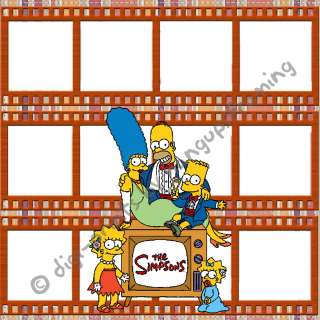 THE SIMPSONS~6 DIGITAL PRE MADE SCRAPBOOKING PAGES~*CD  