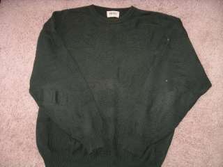   Vintage Hunter Green Textured Cotton Crewneck Sweater   Mens XL / XXL