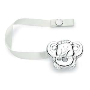  Cunill Sterling Silver Elephant Pacifier Clip Baby