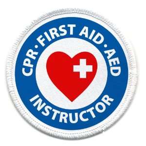 CPR FIRST AID AED INSTRUCTOR Fire and Rescue Heroes 2.5 inch Sew on 
