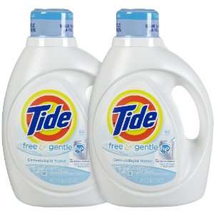  Tide Concentrated Free & Gentle HE Liquid Detergent, 100 