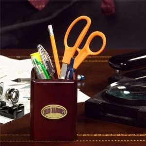 Scranton Wilkes Barre Red Barons Walnut Pencil Holder for Office Desk 