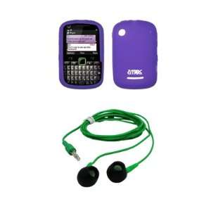  EMPIRE Purple Silicone Skin Cover Case + Green 3.5mm 