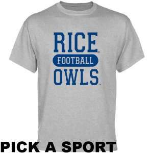 Rice Owls Ash Custom Sport T shirt   