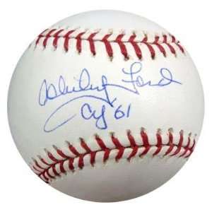 Autographed Whitey Ford Baseball   CY 61 PSA DNA #G89274 