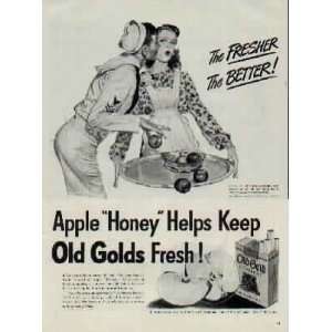     1944 OLD GOLD Cigarettes War Bond Ad, A3750. 