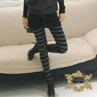 Sz S M L XL New Gray Black Stripes Prints Cotton Fashion Skinny Pants 