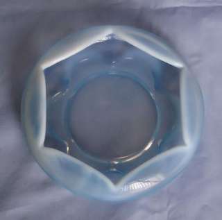 Duncan and Miller Canterbury Blue Opalescent Glass Bowl  