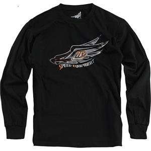    Troy Lee Designs Crow Long Sleeve T Shirt   Small/Black Automotive