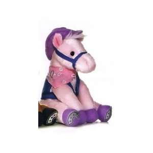  Round Up Plush Pink Horse Stuffed Pony With Western Outfit 