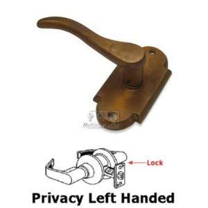     privacy left handed curved lever with scallope