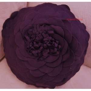  PURPLE(DAMSON) APPLIQUED FELT FILLED CUSHION 40CM 