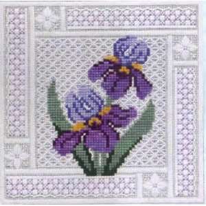 Crystal Irises chart (canvaswork) 